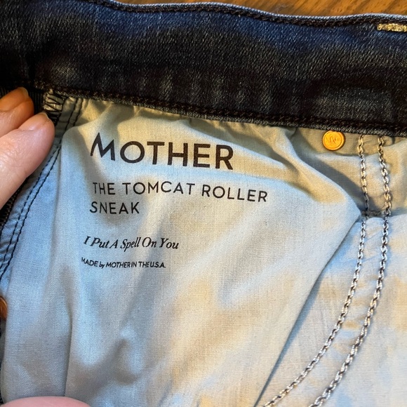 MOTHER Dark Blue Wide Leg Flare Jeans - Picture 13 of 13